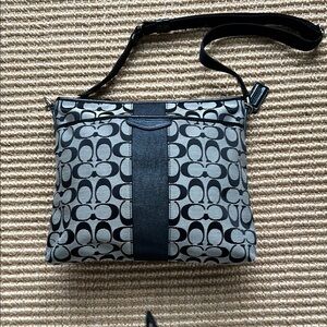 Coach Black and White Signature Crossbody/Shoulder bag
